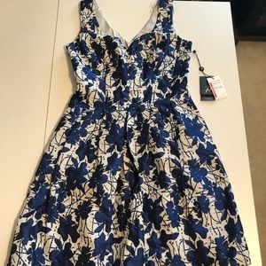 Adrianna Papell Monochrome Floral Sundress